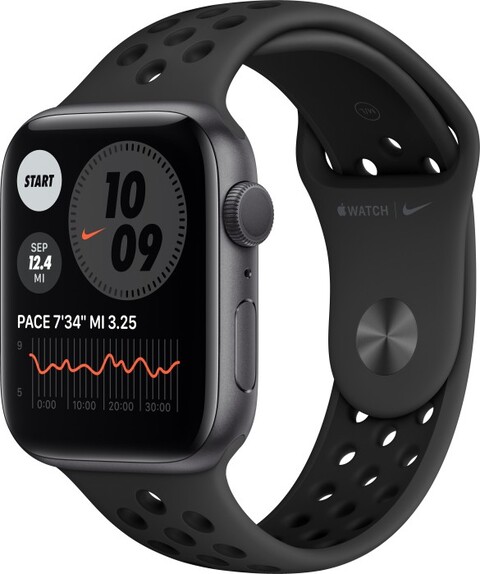 Apple Watch Series 6 Nike 44mm Bluetooth Aluminiumgehäuse spacegrau sportarmband schwarz Apple Watch Series 6 Nike 44mm Bluetooth Aluminiumgehäuse spacegrau sportarmband schwarz von Apple