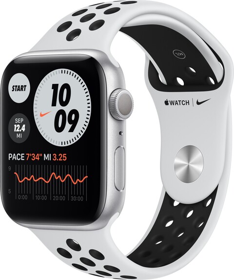 Apple Watch Series 6 Nike 44mm GPS Sportarmband platinum Aluminiumgehäuse silber Apple Watch Series 6 Nike 44mm GPS Sportarmband platinum Aluminiumgehäuse silber von Apple