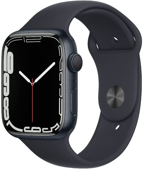 Apple Watch Series 7 45mm GPS Aluminiumgehäuse mitternacht mit Sportarmband schwarz von Apple