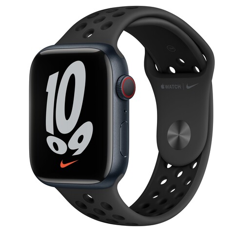 Apple Watch Series 7 Nike 45mm Cellular Sportarmband anthrazit Aluminiumgehäuse mitternacht Apple Watch Series 7 Nike 45mm Cellular Sportarmband anthrazit Aluminiumgehäuse mitternacht von Apple