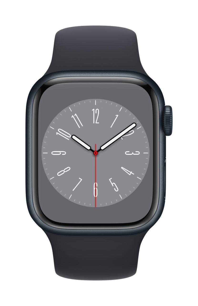 Apple Watch Series 8 (GPS) 41mm Aluminiumgehäuse mitternacht, Sportband mitte... von Apple