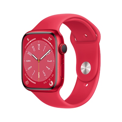 Apple Watch Series 8 GPS 45mm Aluminium Product(RED) Sportarmband Product(RED) von Apple