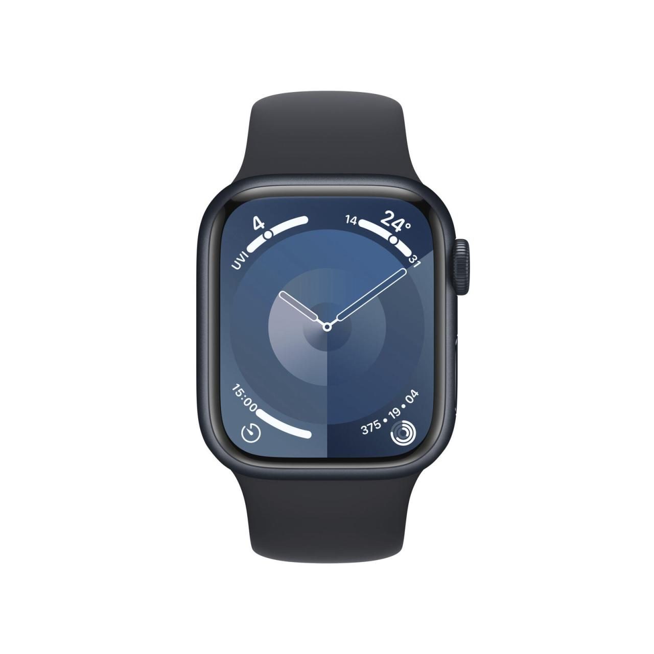 Apple Watch Series 9 (GPS) 45mm Aluminiumgehäuse mitternacht, Sportband mitte... von Apple