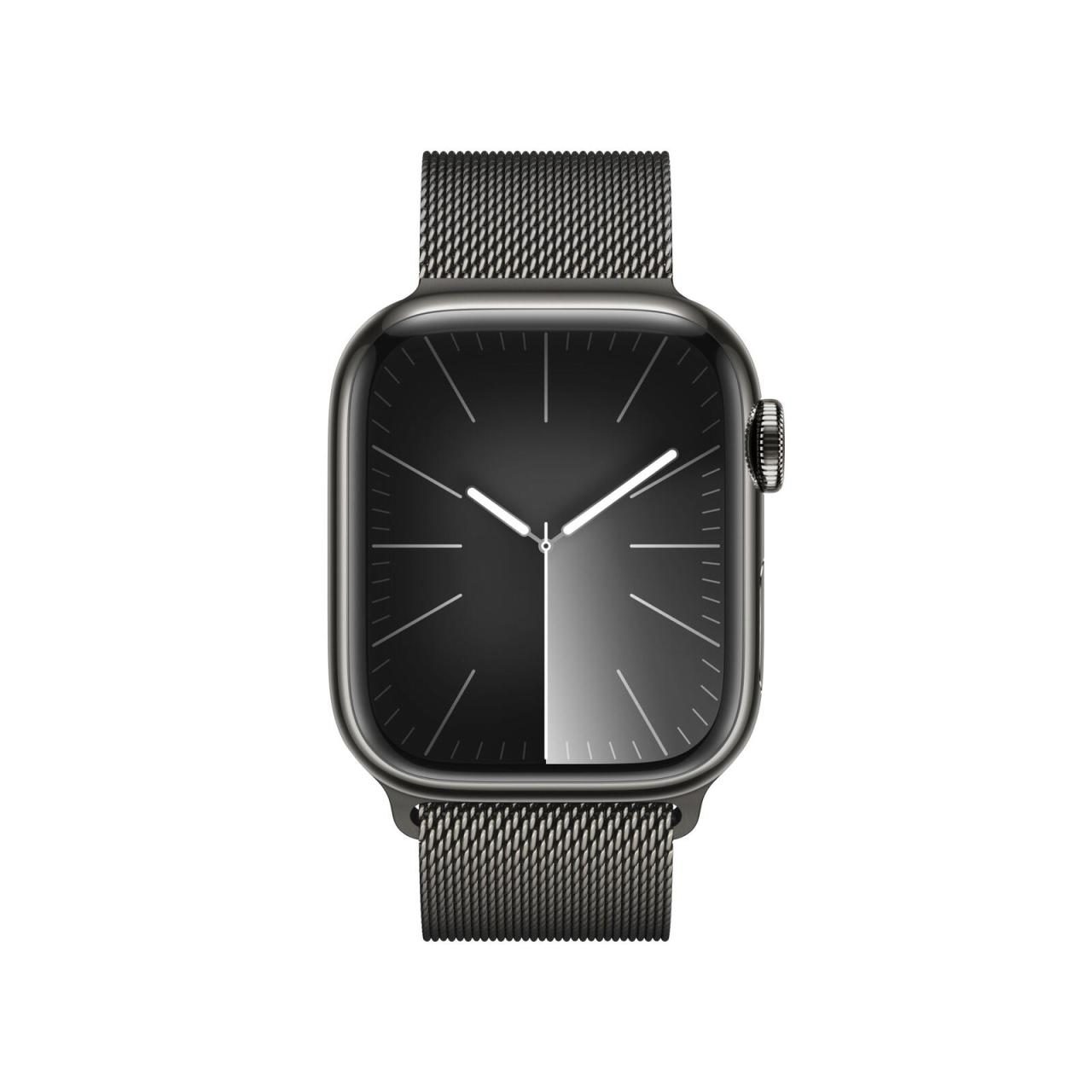 Apple Watch Series 9 (GPS + Cellular) 41mm Edelstahlgehäuse grau, Milanese Lo... von Apple