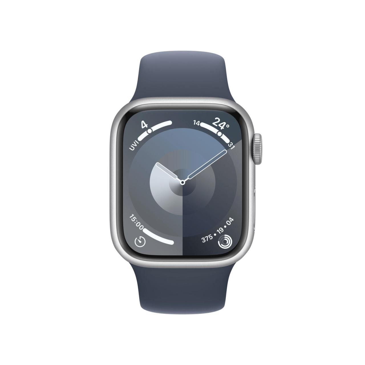 Apple Watch Series 9 (GPS + Cellular) 41mm Edelstahlgehäuse silber, Sportband... von Apple