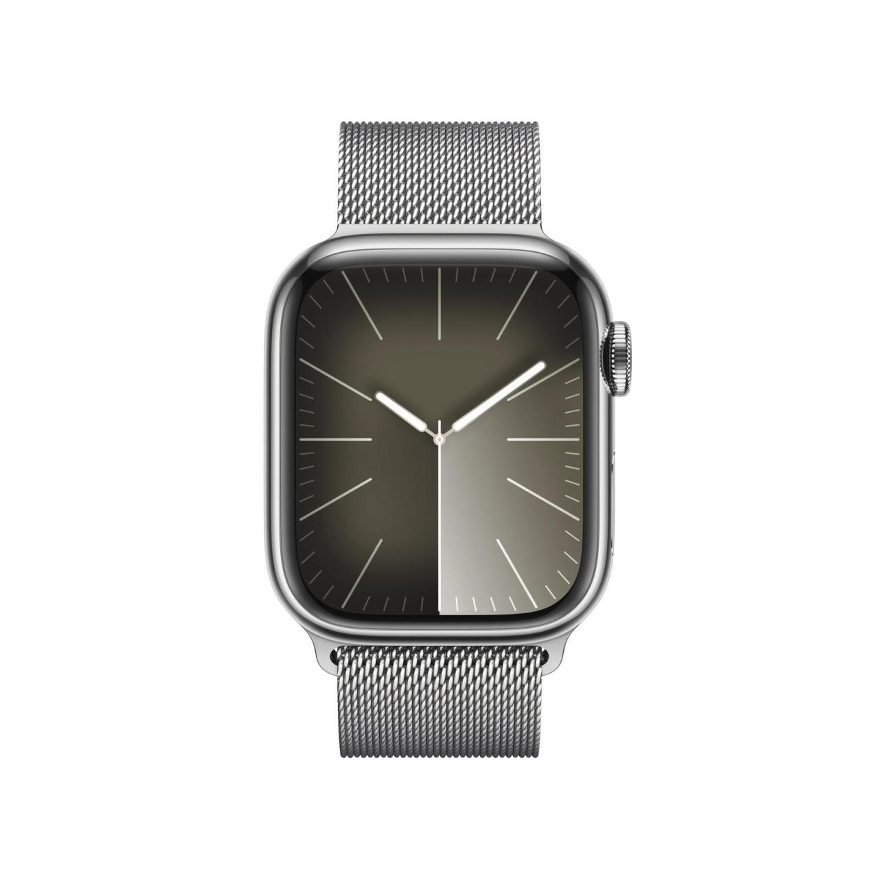 Apple Watch Series 9 (GPS + Cellular) 45mm Edelstahlgehäuse silber, Milanese ... von Apple