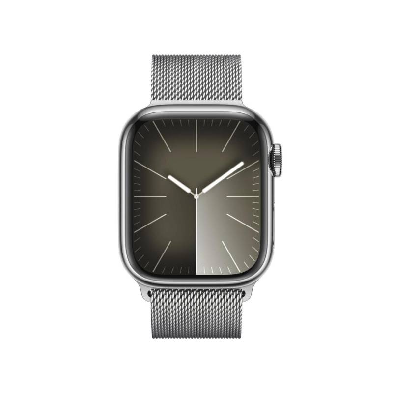 Apple Watch Series 9 (GPS + Cellular) 45mm Edelstahlgehäuse silber, Milanese ... von Apple