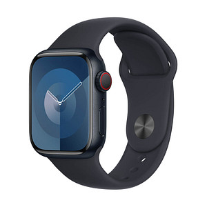 Apple Watch Series 9 41 mm Aluminium (GPS+Cellular) Sportarmband S/M  mitternacht von Apple