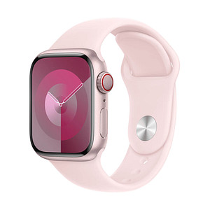 Apple Watch Series 9 41 mm Aluminium (GPS+Cellular) Sportarmband S/M  pink von Apple