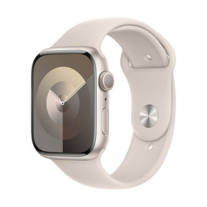 Apple Watch Series 9 45 mm Aluminium (GPS) Sportarmband M/L  polarstern von Apple