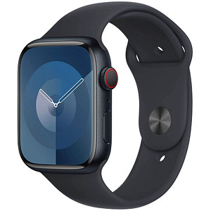 Apple Watch Series 9 45 mm Aluminium (GPS+Cellular) Sportarmband M/L  mitternacht von Apple