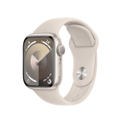 Apple Watch Series 9 GPS 41mm Aluminium Polarstern Sportarmband Polarstern - S/M von Apple