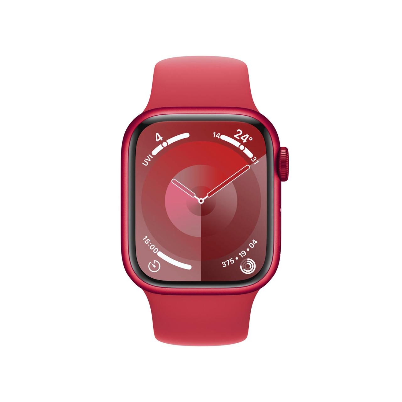 Apple Watch Series 9 GPS 41mm Aluminiumgehäuse rot, Sportband rot M/L von Apple