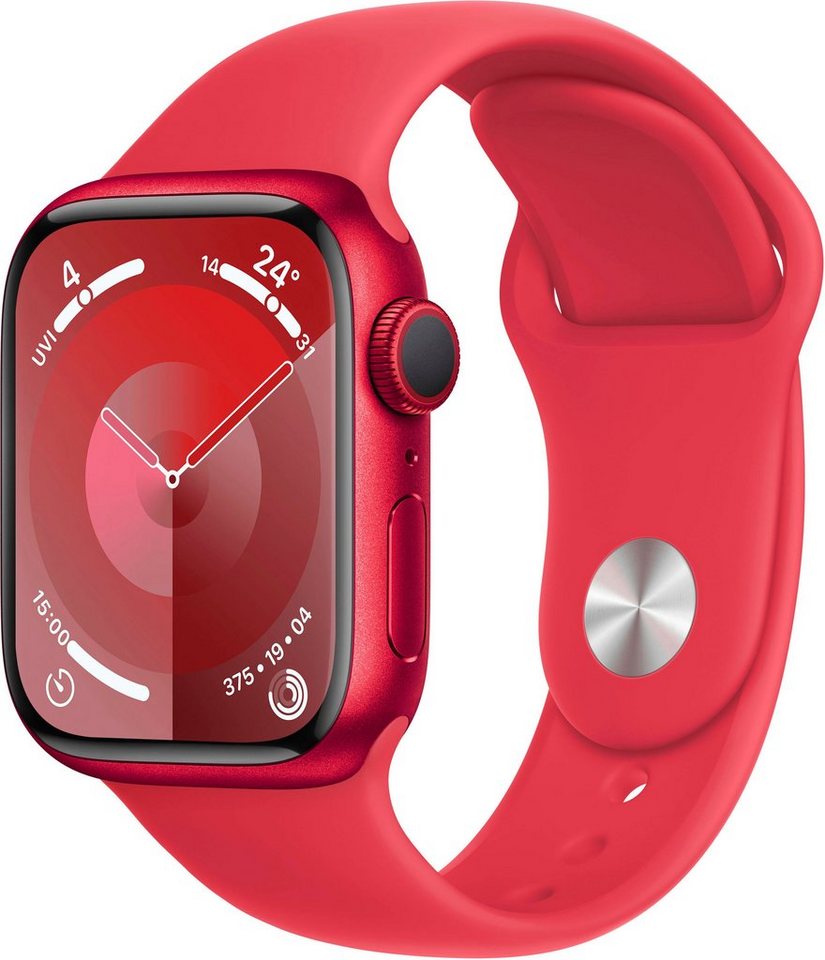 Apple Watch Series 9 GPS Aluminium 41mm M/L Smartwatch (4,1 cm/1,69 Zoll, Watch OS 10), Sport Band von Apple