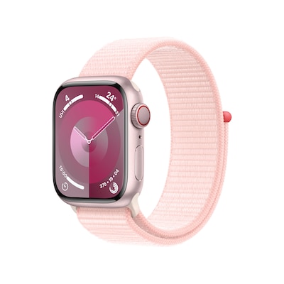 Apple Watch Series 9 LTE 41mm Aluminium Rosè Sport Loop Hellrosa von Apple