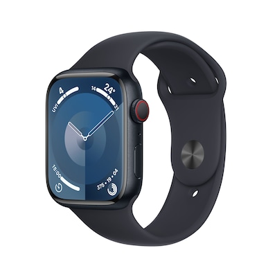 Apple Watch Series 9 LTE 45mm Aluminium Mitternacht Sportarmband Mitternacht M/L Apple Watch Series 9 LTE 45mm Aluminium Mitternacht Sportarmband Mitternacht M/L von Apple