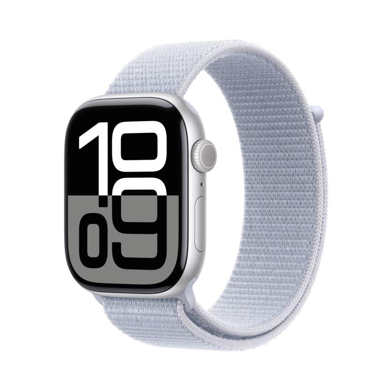Apple Watch S10 Silber Aluminium Sport Loop Blaue Wolke GPS + Cellular 46mm MWY23QF/A 2024 von Apple