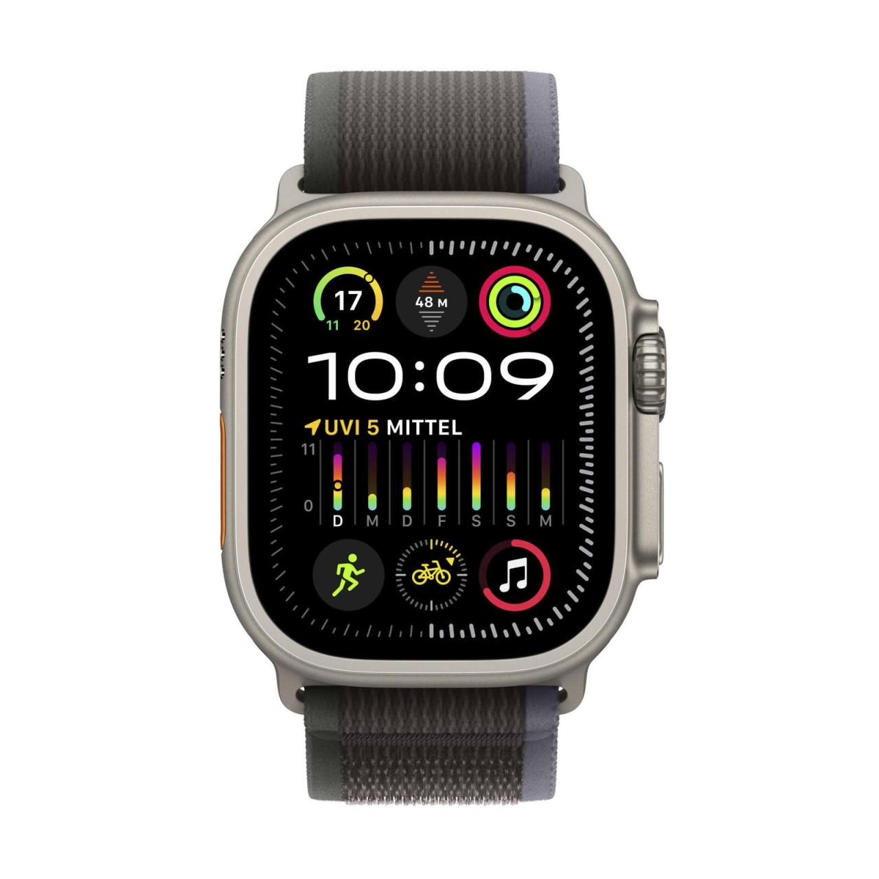 Apple Watch Ultra 2 (GPS + Cellular) 49mm Titaniumgehäuse, Trail Loop blau/sc... von Apple