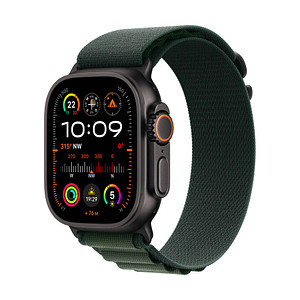 Apple Watch Ultra 2 49 mm (GPS + Cellular) Alpine Loop Large  dunkelgrün, schwarz von Apple