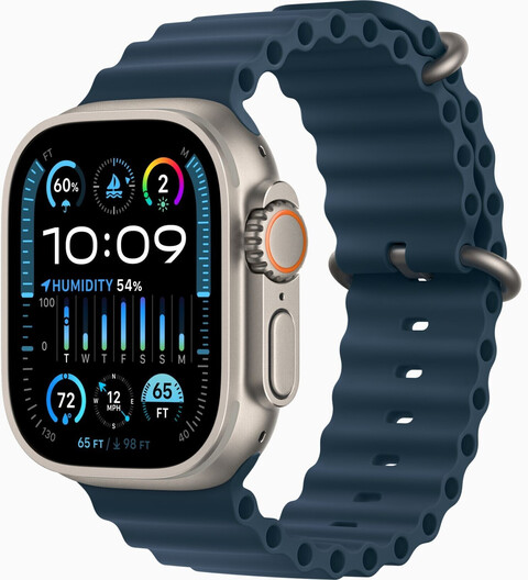 Apple Watch Ultra 2 49mm Cellular Titangehäuse silber Ocean Armband blau Apple Watch Ultra 2 49mm Cellular Titangehäuse silber Ocean Armband blau von Apple