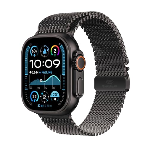 Apple Watch Ultra 2 GPS + Cellular 49 mm Smartwatch z wytrzymałą kopertą z tytanu kolor Czarny+ Bransoleta mediolańska kolor Czarny-S. Monitor Fitness, superwydajna bateria, neutralność węglowa Apple Watch Ultra 2 GPS + Cellular 49 mm Smartwatch z wytrzymałą kopertą z tytanu kolor Czarny+ Bransoleta mediolańska kolor Czarny-S. Monitor Fitness, superwydajna bateria, neutralność węglowa von Apple