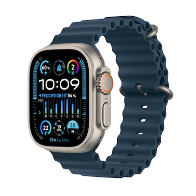 Apple Watch Ultra 2 LTE 49mm Titanium Ocean Band Blau MREG3FD/A von Apple