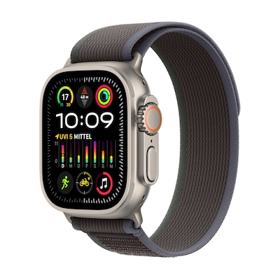 Apple Watch Ultra 2 LTE 49mm Titanium Trail Loop Blau/Schwarz M/L MRF63FD/A von Apple