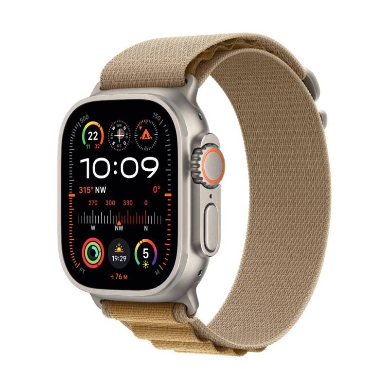 Apple Watch Ultra 2 Natur Titanium Alpine Loop Mandel L 2024 GPS + Cellular 49mm von Apple