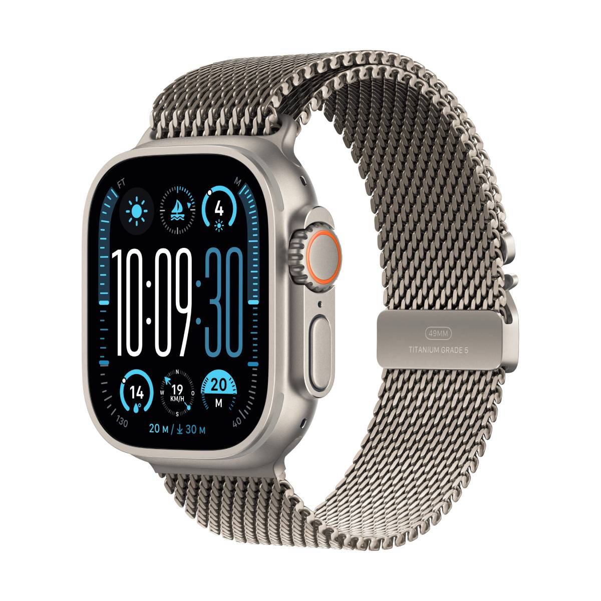 Apple Watch Ultra 2 Natur Titanium Milanese Loop Natur M 2024 GPS + Cellular 49mm Apple Watch Ultra 2 Natur Titanium Milanese Loop Natur M 2024 GPS + Cellular 49mm von Apple