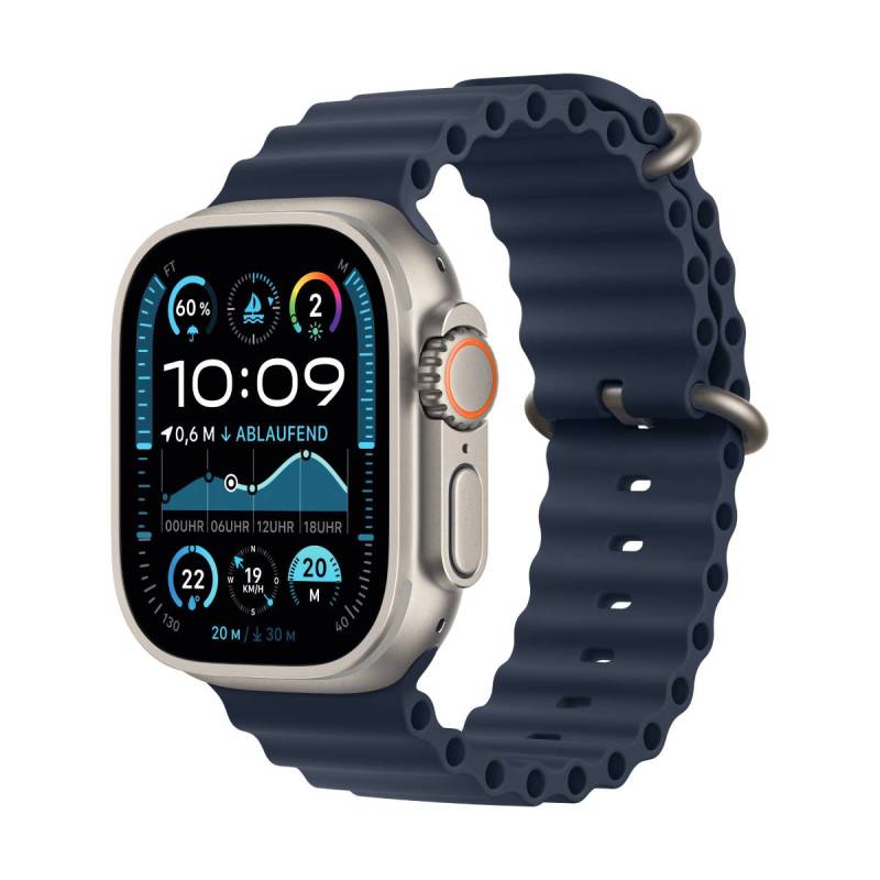 Apple Watch Ultra 2 Natur Titanium Ocean Band Marine 2024 GPS + Cellular 49mm von Apple