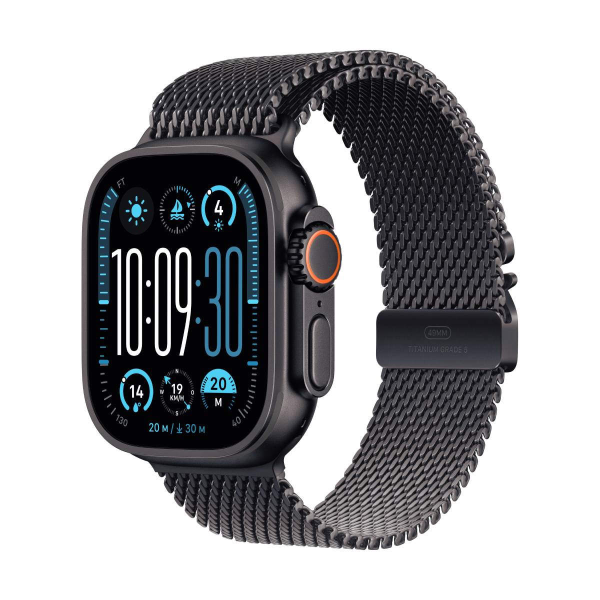 Apple Watch Ultra 2 Schwarz Titanium Milanese Loop Schwarz L 2024 GPS + Cellular 49mm Apple Watch Ultra 2 Schwarz Titanium Milanese Loop Schwarz L 2024 GPS + Cellular 49mm von Apple