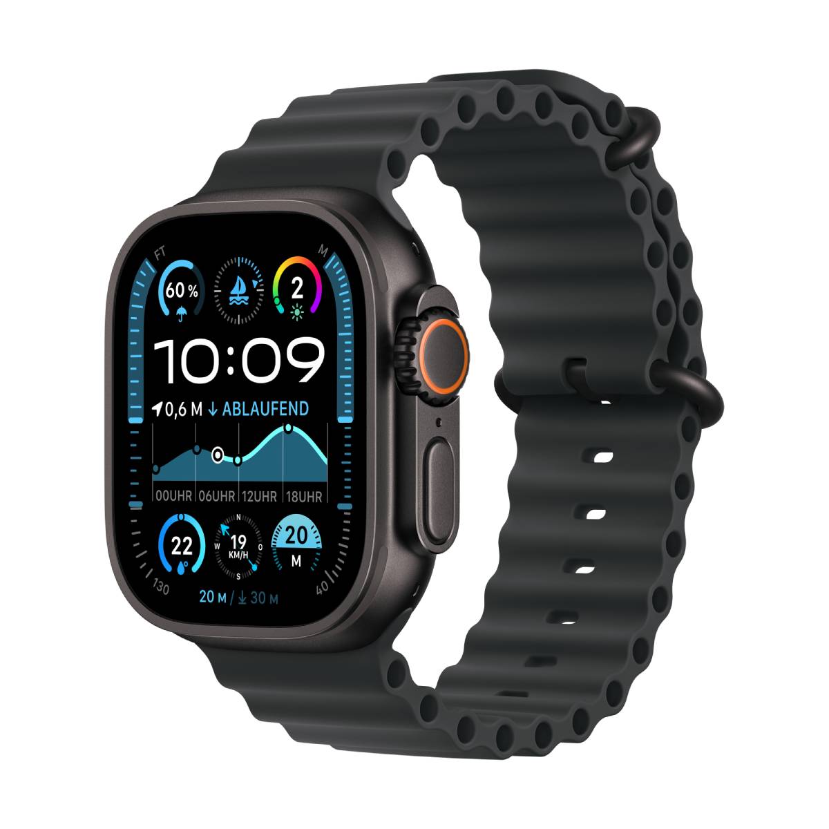 Apple Watch Ultra 2 Schwarz Titanium Ocean Band Schwarz 2024 GPS + Cellular 49mm Apple Watch Ultra 2 Schwarz Titanium Ocean Band Schwarz 2024 GPS + Cellular 49mm von Apple