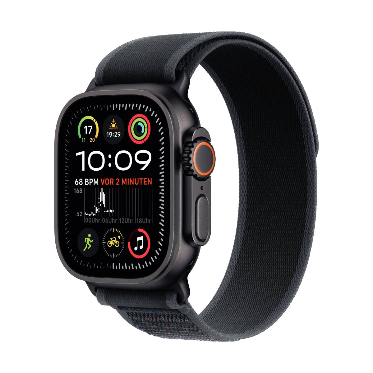 Apple Watch Ultra 2 Schwarz Titanium Trail Loop Schwarz M/L 2024 GPS + Cellular 49mm Apple Watch Ultra 2 Schwarz Titanium Trail Loop Schwarz M/L 2024 GPS + Cellular 49mm von Apple