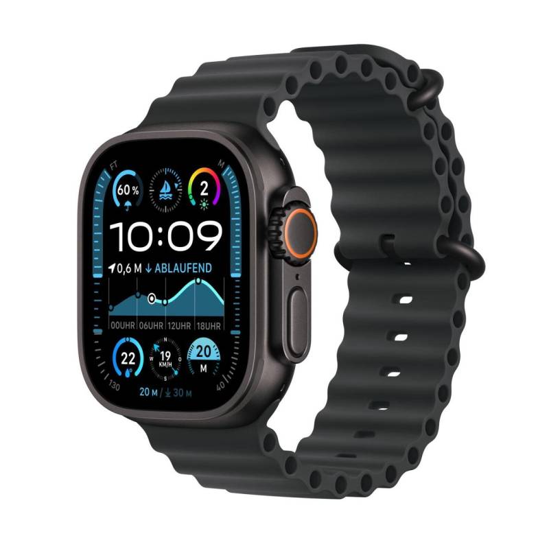 Apple Watch Ultra 2 Titanium (Cellular) 49mm Titaniumgehäuse schwarz, Ocean A... von Apple