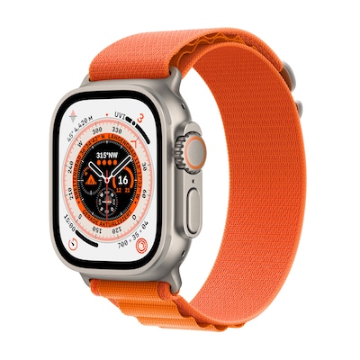 Apple Watch Ultra LTE 49mm Titanium Alpine Loop Orange Small von Apple