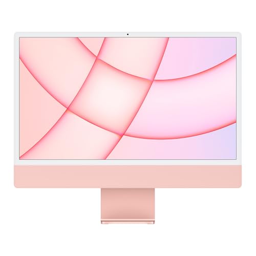 Apple iMac 2021 mit Apple M1 8-Core-CPU, 8-Core-GPU (24 Zoll, 8 GB RAM, 512 GB SSD-Speicher), Rosa (Generalüberholt) von Apple