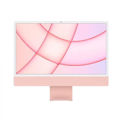 Apple iMac 24" All-In-One Desktop PC System (Mitte 2021), M1, 8GB RAM, SSD 256GB, M1 8-core GPU, macOS Big Sur, INT KB, Pink von Apple
