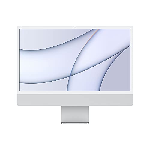 Apple iMac 24" All-In-One Desktop PC System (Mitte 2021), M1, 8GB RAM, SSD 256GB, M1 8-core GPU, macOS Big Sur, INT KB, Silber von Apple