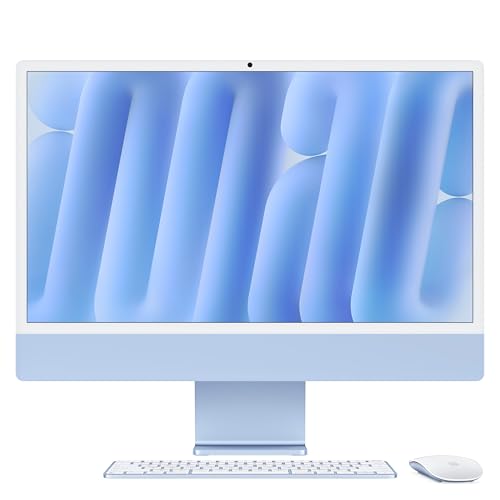 Apple iMac All-in-One Desktop-Computer mit M4 Chip mit 10 Core CPU und 10 Core GPU: 24" Retina Display, 16 GB gemeinsamer Arbeitsspeicher, 512 GB SSD Speicher, passendes Zubehör; Blau Apple iMac All-in-One Desktop-Computer mit M4 Chip mit 10 Core CPU und 10 Core GPU: 24" Retina Display, 16 GB gemeinsamer Arbeitsspeicher, 512 GB SSD Speicher, passendes Zubehör; Blau von Apple
