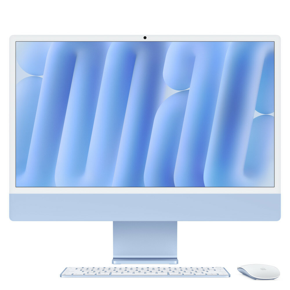 Apple iMac Apple M M4 59,7 cm (23.5") 4480 x 2520 Pixel All-in-One-PC 16 GB 256 GB SSD macOS Sequoia Wi-Fi 6E (802.11ax) Blau von Apple