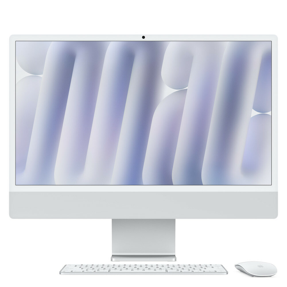 Apple iMac Apple M M4 59,7 cm (23.5") 4480 x 2520 Pixel All-in-One-PC 16 GB 256 GB SSD macOS Sequoia Wi-Fi 6E (802.11ax) Silber von Apple