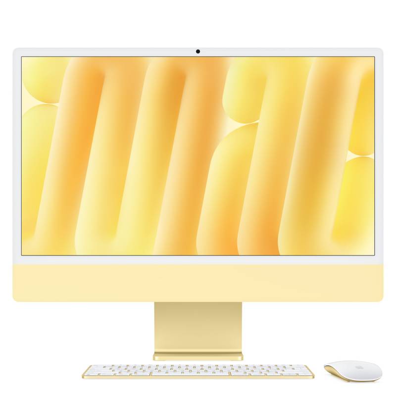 Apple iMac Gelb CZ1E3-0101010 - 61cm(24‘‘) M4 8?Core CPU, 8?Core GPU, 24GB RAM, 256GB SSD, Standardglas, Magic Keyboard Touch-ID Ziffernblock von Apple