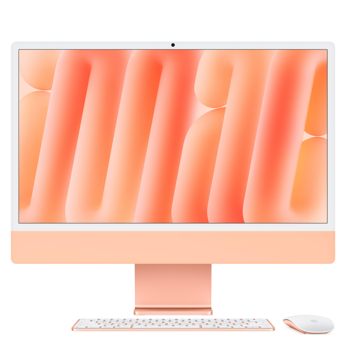 Apple iMac Orange CZ1E8-0001010 - 61cm(24‘‘) M4 8?Core CPU, 8?Core GPU, 16GB RAM, 256GB SSD, Standardglas, Magic Keyboard Touch-ID Ziffernblock von Apple