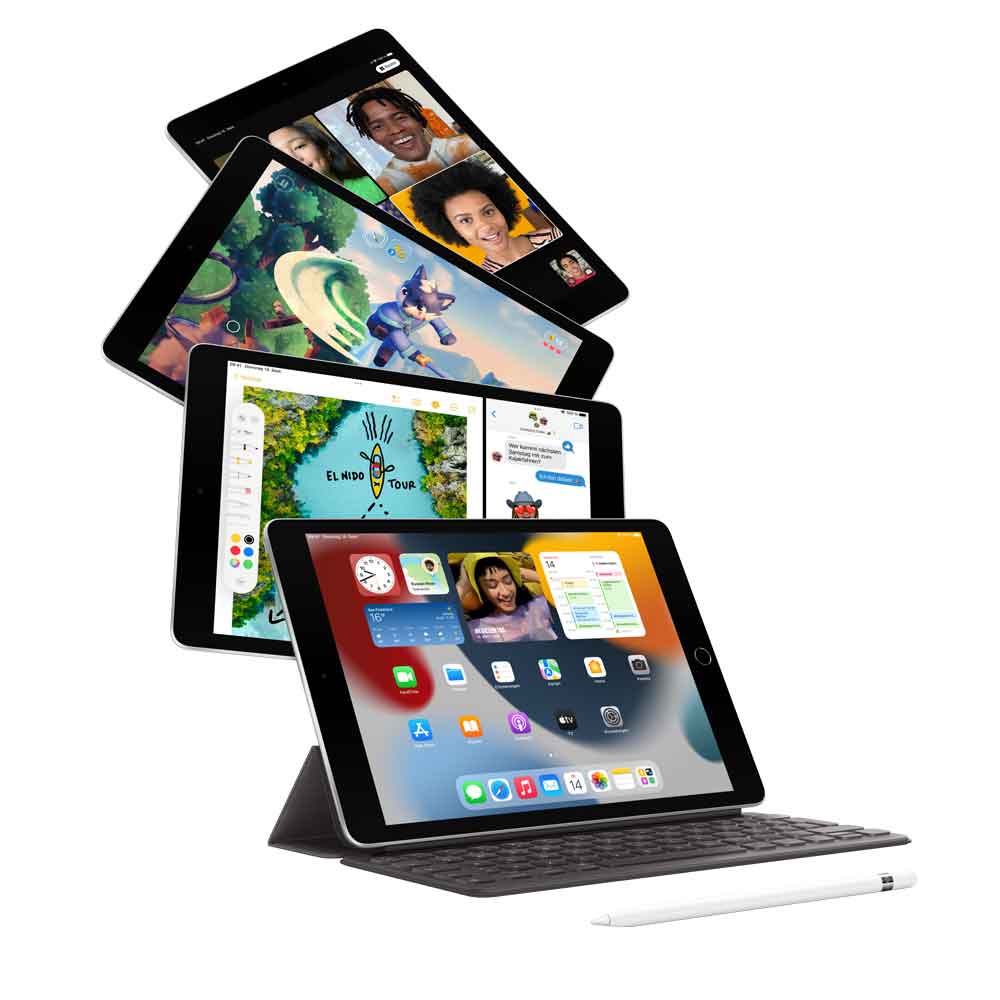 Apple iPad 4G LTE 64 GB 25,9 cm (10.2" ) Wi-Fi 5 (802.11ac) iPadOS 15 Silber (MK493FD/A) von Apple