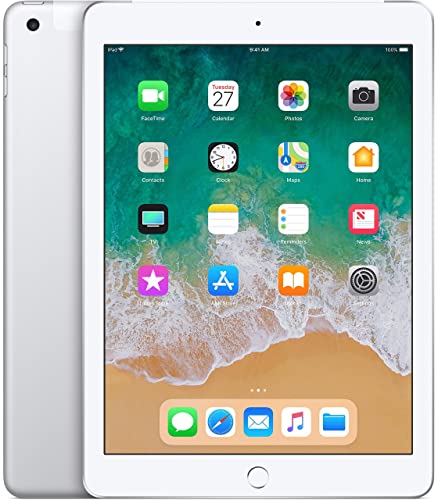 Apple iPad 9,7 " Anzeige Wi-Fi + Mobilfunk 32 GB - Silber (Erneuert) von Apple