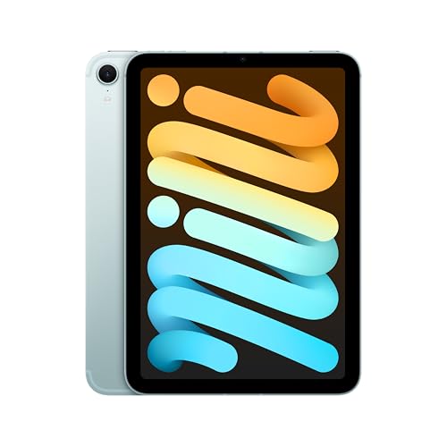 Apple iPad Mini (A17 Pro): 8,3'' Liquid Retina Display, 512 GB, WLAN 6E und 5G Mobilfunk, 12 MP Front /12 MP Rückkamera, Touch ID, Batterie für den ganzen Tag – Blau von Apple