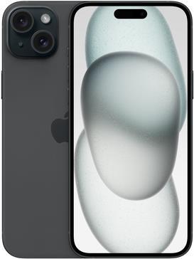 Apple iPhone 15 Plus - 5G Smartphone - Dual-SIM / Interner Speicher 128GB - OLED-Display - 6,7 - 2796 x 1290 pixels - 2 x Rückkamera 48 MP, 12 MP - front camera 12 MP - Schwarz (MU0Y3ZD/A) von Apple