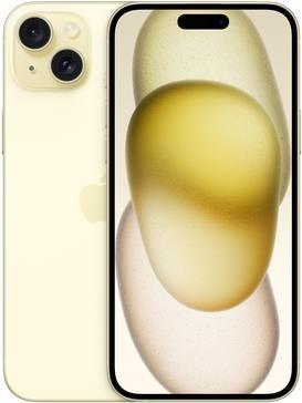 Apple iPhone 15 Plus - 5G Smartphone - Dual-SIM / Interner Speicher 256GB - OLED-Display - 6,7 - 2796 x 1290 pixels - 2 x Rückkamera 48 MP, 12 MP - front camera 12 MP - Gelb (MU1D3ZD/A) von Apple