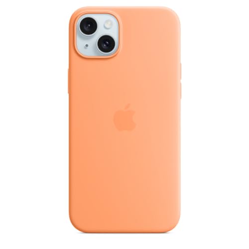 Apple iPhone 15 Plus Silikon Case mit MagSafe – Sorbet Orange ​​​​​​​ von Apple