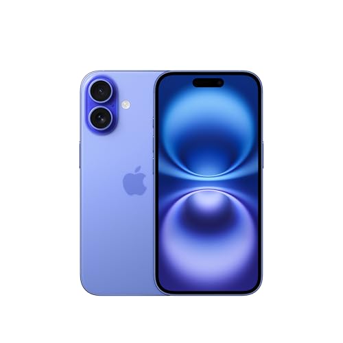 Apple iPhone 16 256 GB: 5G Handy mit Kamerasteuerung, A18 Chip und einem echten Boost für die Batterie. Funktioniert mit AirPods, Ultramarin Apple iPhone 16 256 GB: 5G Handy mit Kamerasteuerung, A18 Chip und einem echten Boost für die Batterie. Funktioniert mit AirPods, Ultramarin von Apple